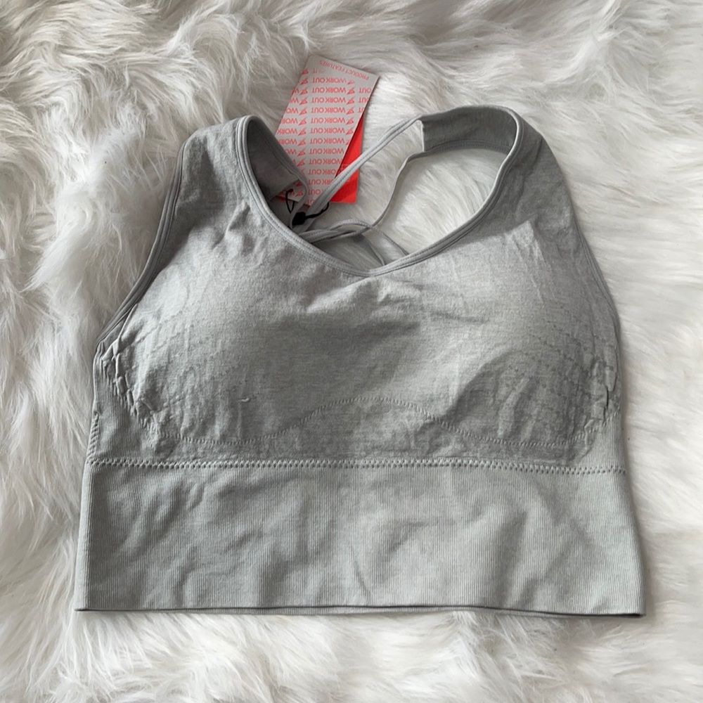 Grey Sports Bra New with Tags